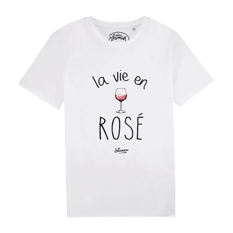 T-shirt Homme La vie en rose BIO - Blanc-0