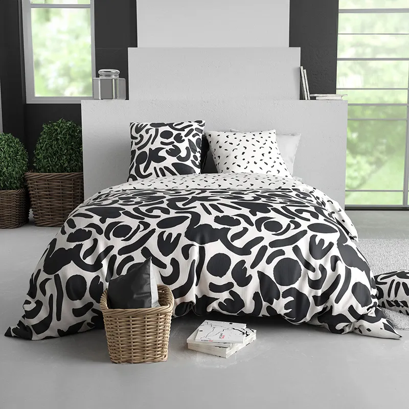 Parure 3pcs Coton Maori Noir-0