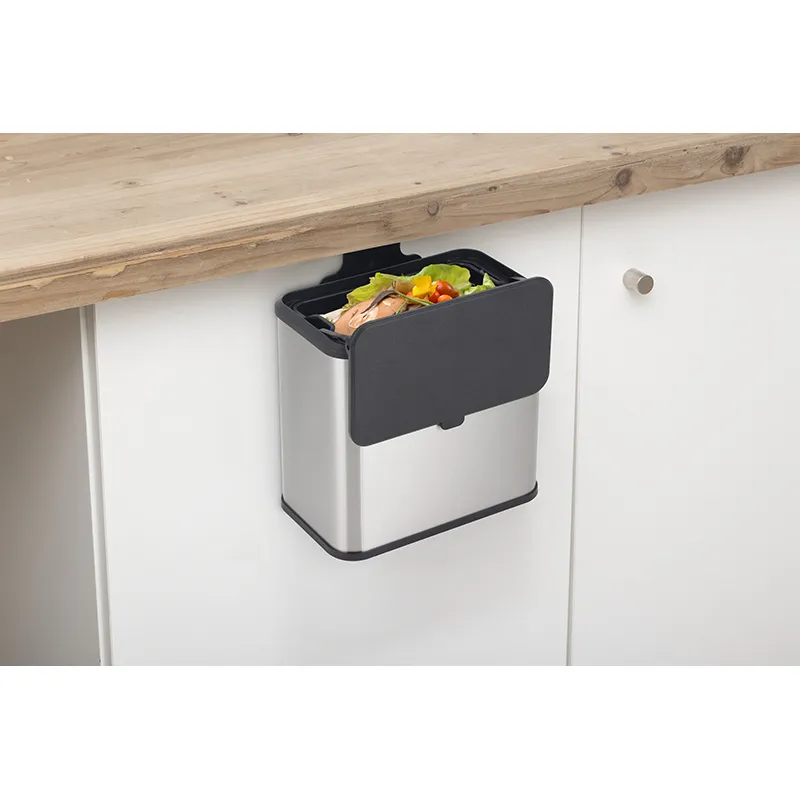 Poubelle à compost Inox Noir - 5L-1