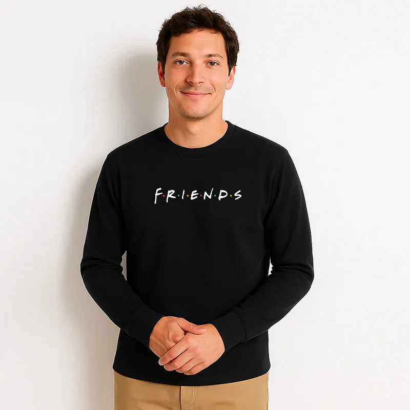 Sweat Homme Friends logo - Noir-0