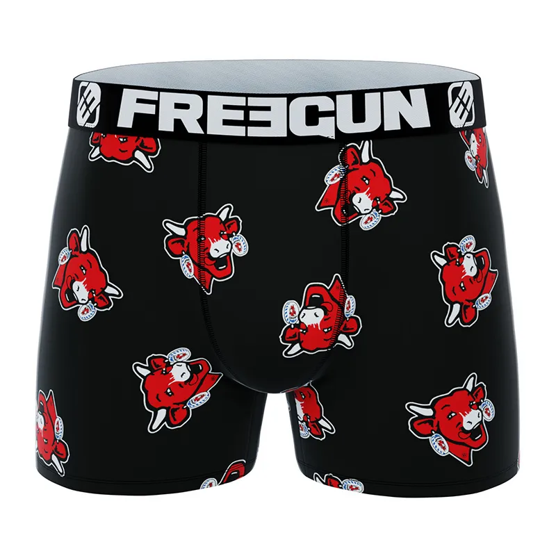 3 Boxers Homme La Vache qui Rit - Rouge/Noir-1