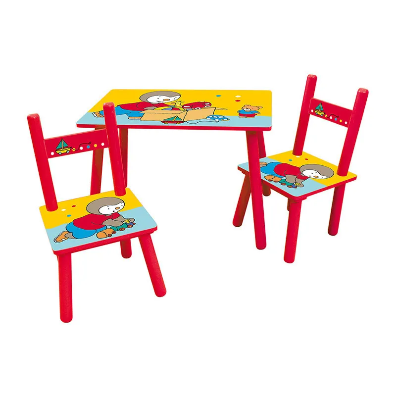 Table + 2 Chaises T'Choupi - 41,5x61x42cm-0