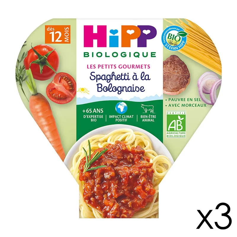 3 Assiettes Spaghetti à la Bolognaise BIO - 3x230g-0