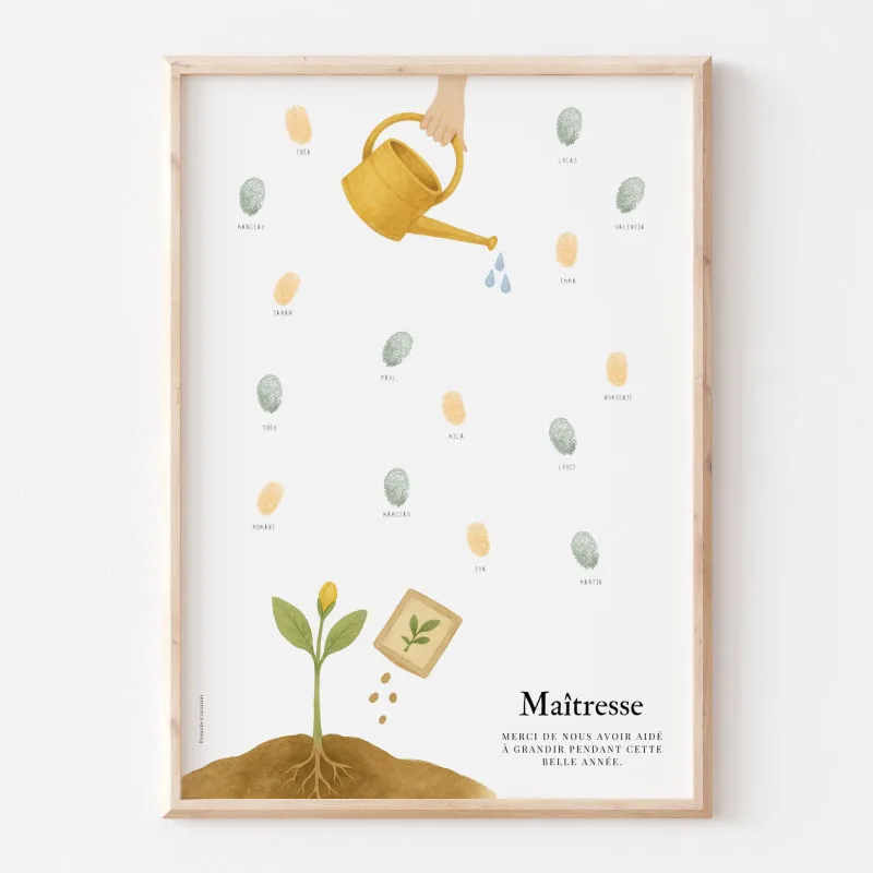 Affiche Merci Maîtresse + Empreintes - A4-2