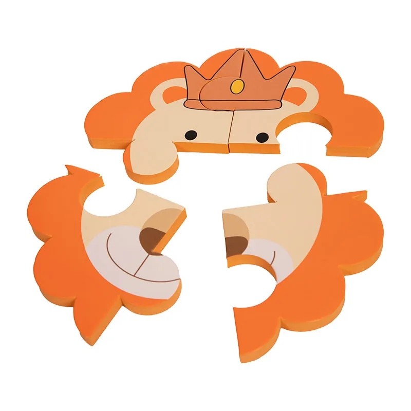 Puzzle Panda/Éléphant/Lion - 3pcs-6