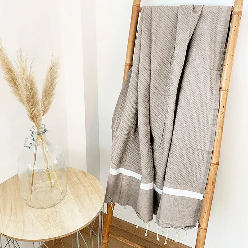 Fouta Melissa XL Beige - 200x200cm-1
