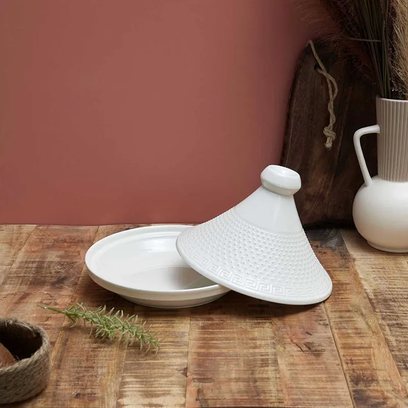 Plat à tajine en porcelaine Clélia - ⌀25cm-1
