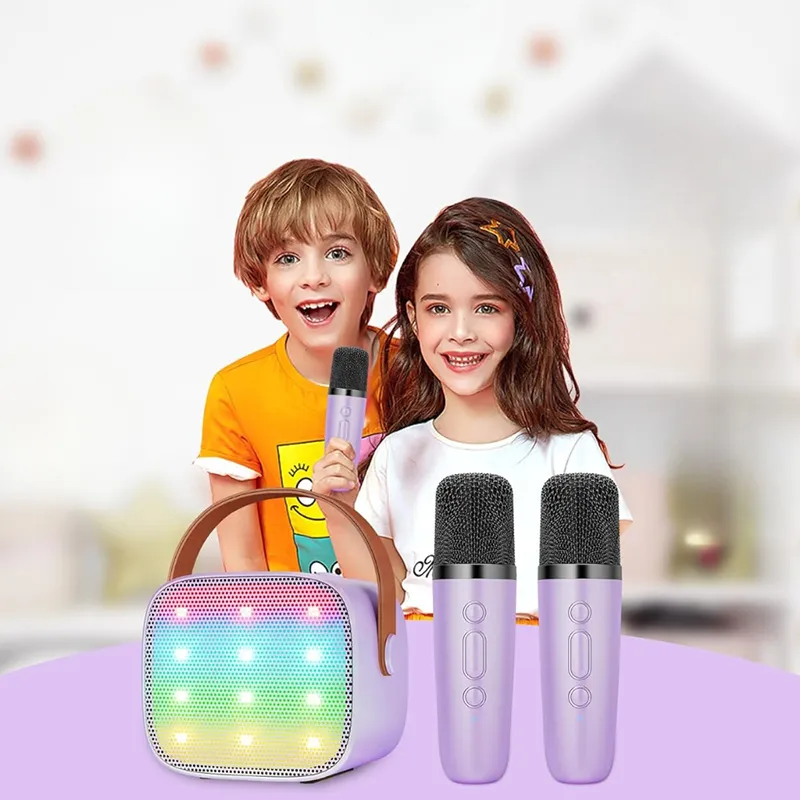 Kit Karaoké portable avec enceinte led Violet - 36m+-3