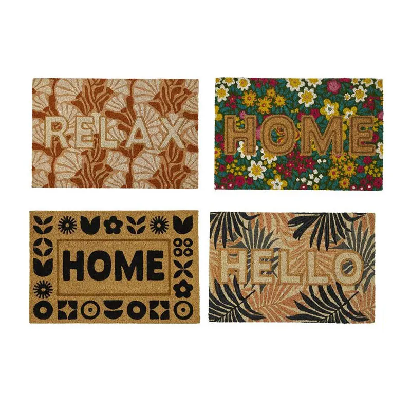 Tapis brossant coco Message Aléat. - 40x60cm-0