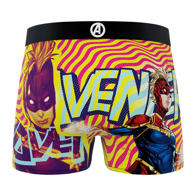 4 Boxers Homme Marvel - Bleu/Vert/Orange/Violet-4