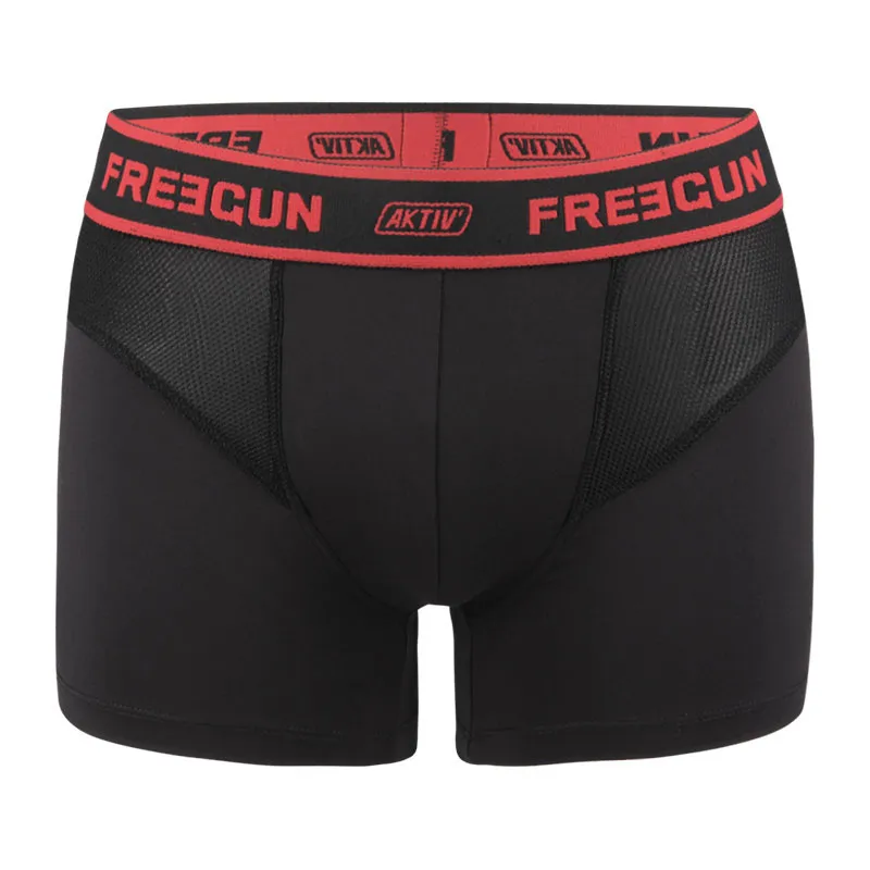 3 Boxers Homme Aktiv Sport - Bleu/Gris/Rouge-2