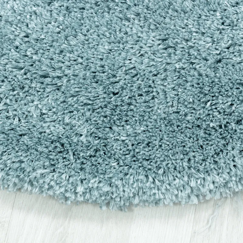 Tapis rond Fluffy Bleu - Plusieurs dim. dispos-5