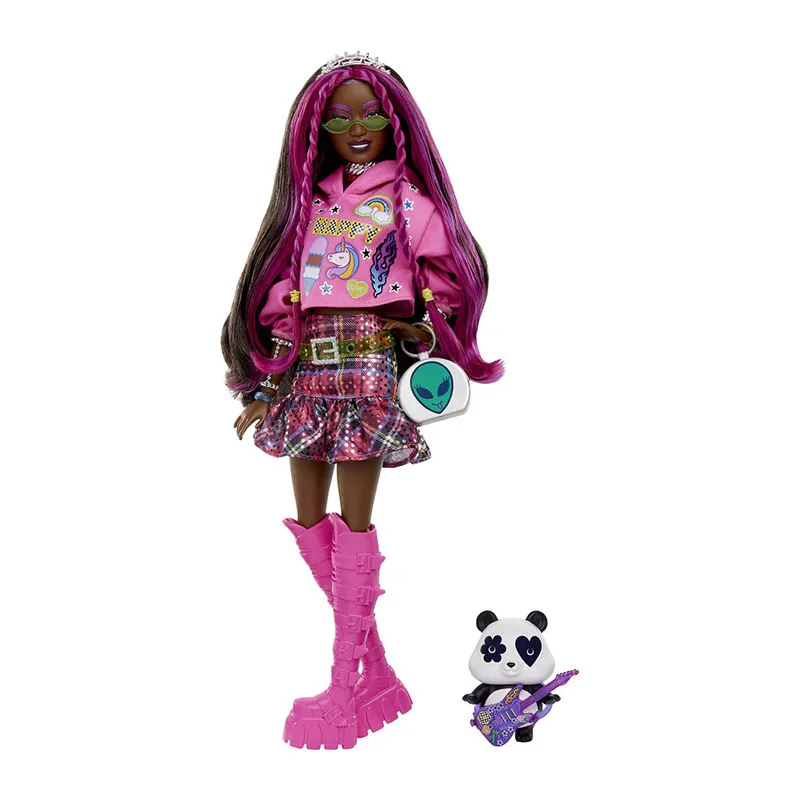 Barbie Extra avec cheveux rose & panda 15pcs - 3+-0