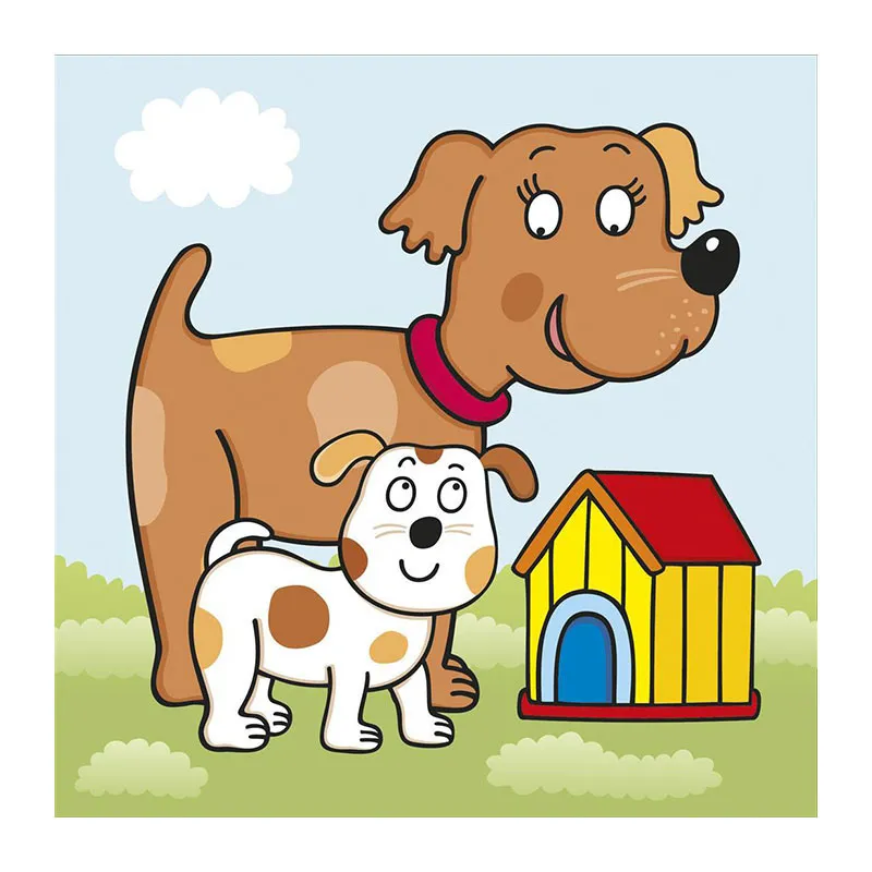 3 Puzzles 3-4-5pcs Bébés Animaux - 24m+-1