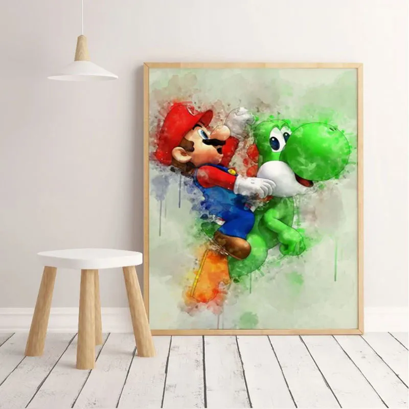 Toile Mario & Yoshi - 30x40cm-0