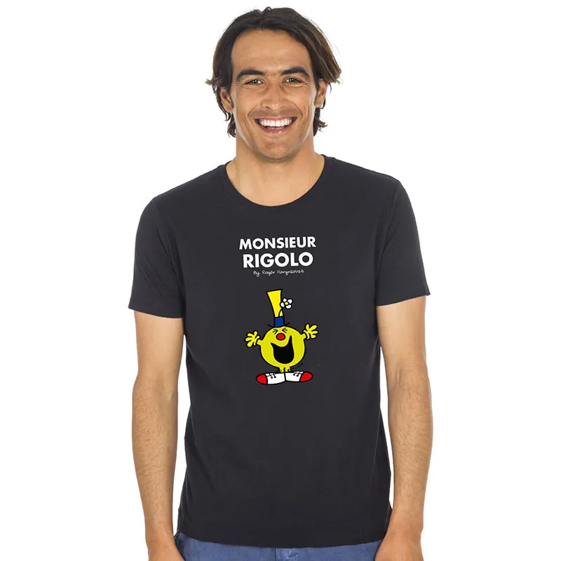 T-shirt Homme BIO Monsieur rigolo - Noir-0
