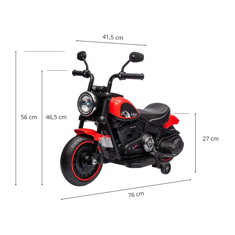 Moto à batterie Eagle Rouge - 24m+-13