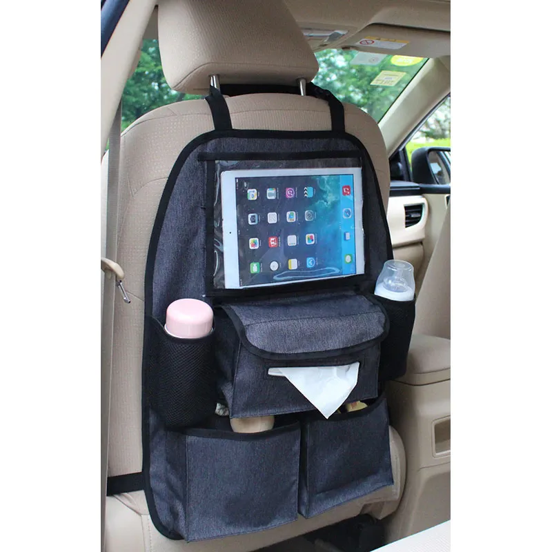 Organisateur pour Ipad voiture Deluxe 6 rangements - Gris-5