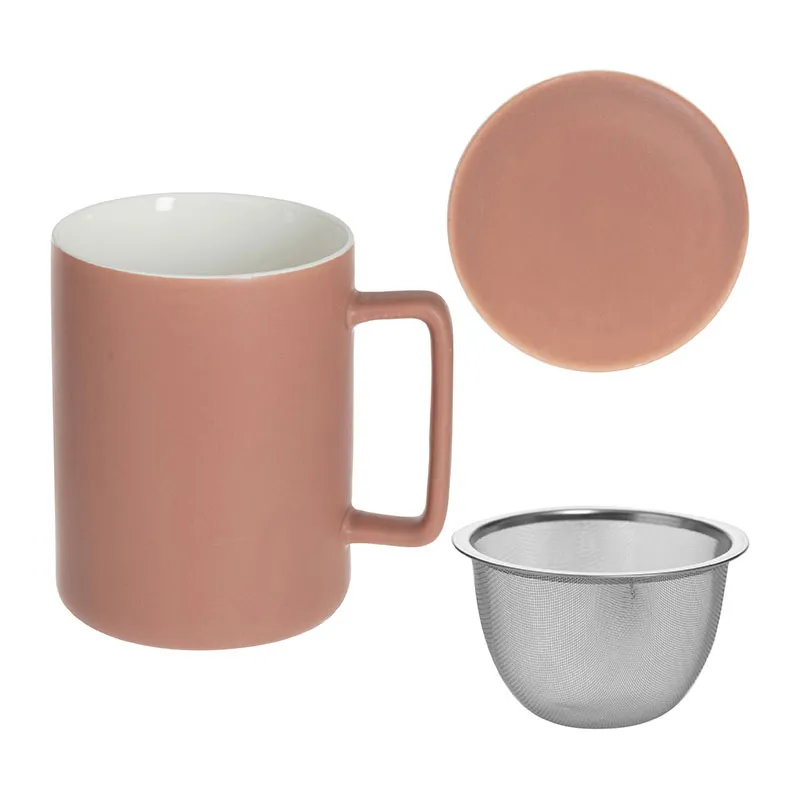Tisanière Nature Porcelaine 40cl Terracotta - 11x8x11cm-0