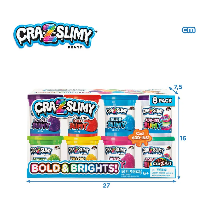 Pots de Slime 8pcs + accessoires - 6+-6