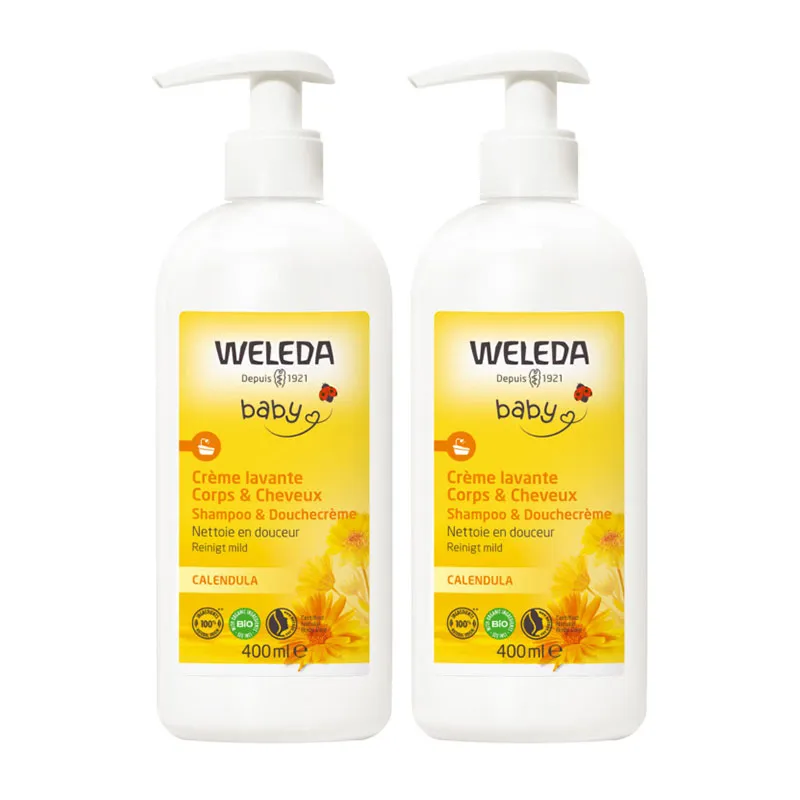 Duo Crème lavante Corps et Cheveux Calendula - 2x400 ml-0