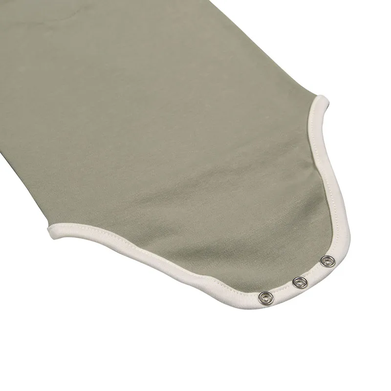2 bodies ML Coton BIO Ouverture devant - Bleu/Olive-2