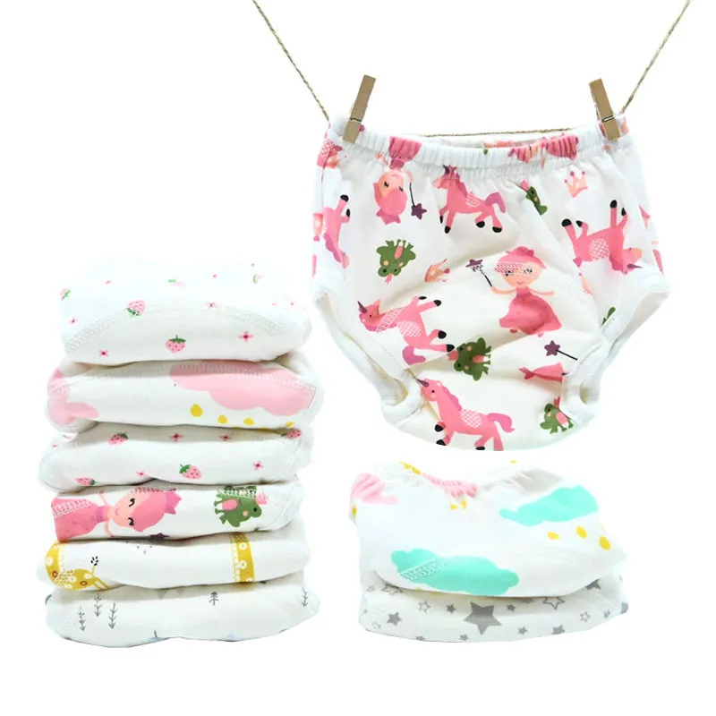 9 Culottes d'apprentissage Bambou Coloris Aléatoire - Modèle Fille-0
