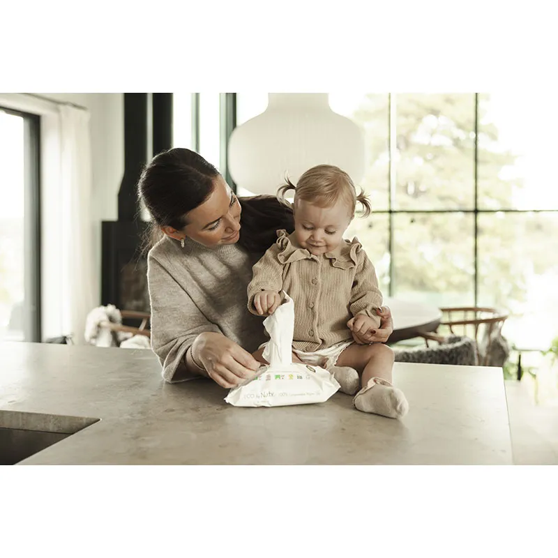 6 Paquets de Lingettes Bébé Eco compostable Aloé vera - 6x56-1