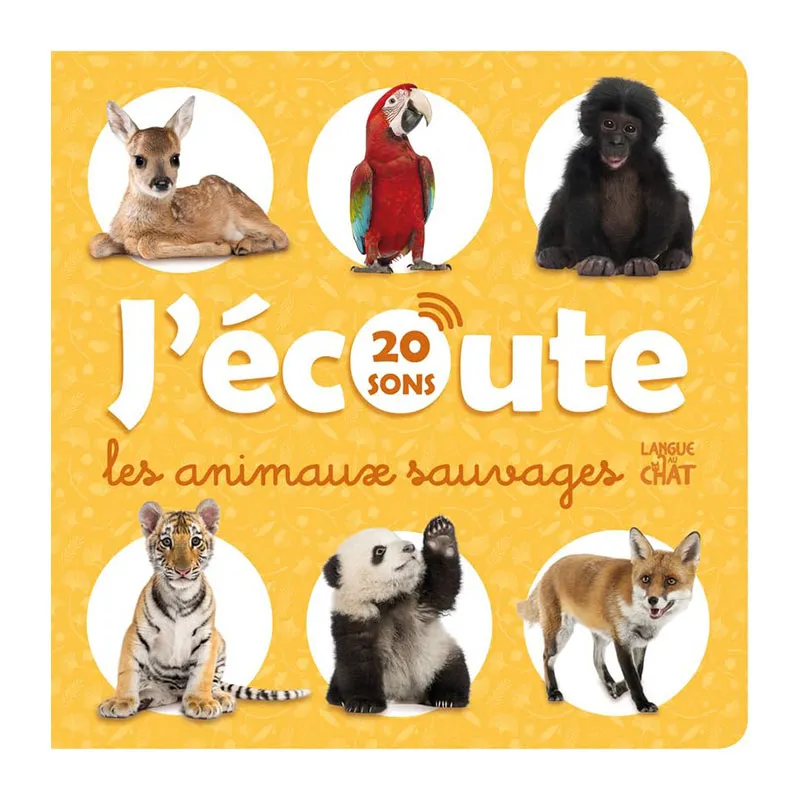 Imagier sonore J'écoute les animaux sauvages - 18m+-0