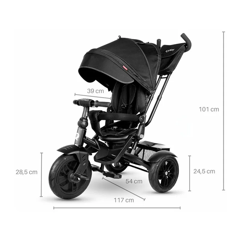 Tricycle Qplay 6en1 Premium Noir - 10m+-7