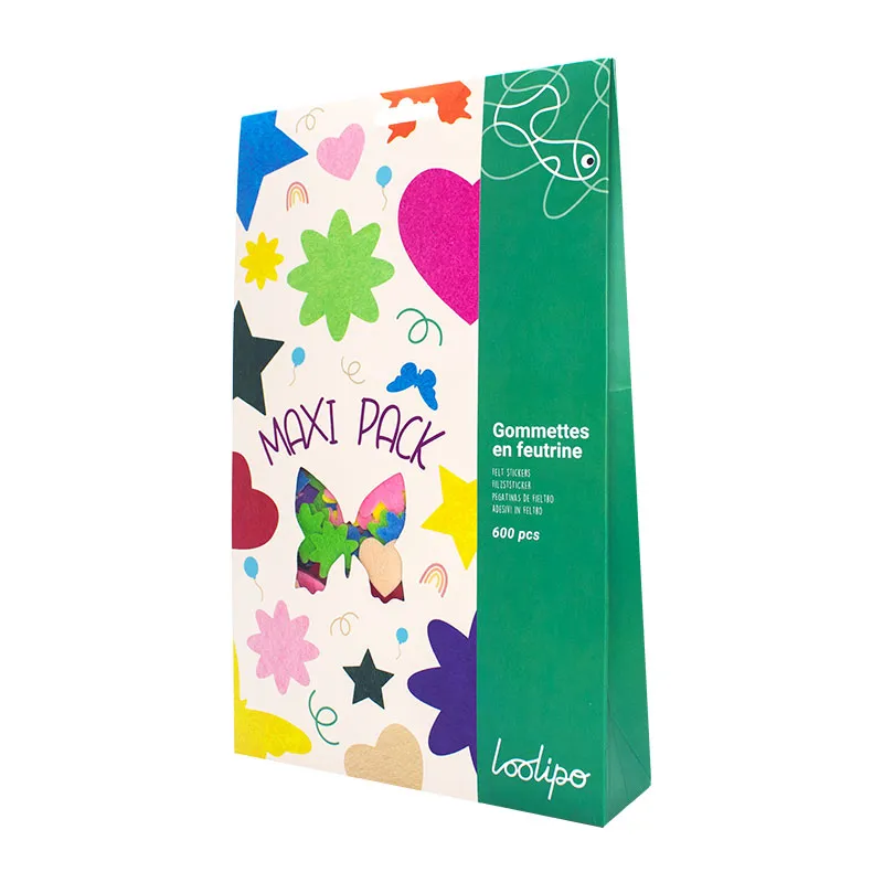 Gommettes feutrine Printemps 600pcs - 3+-4