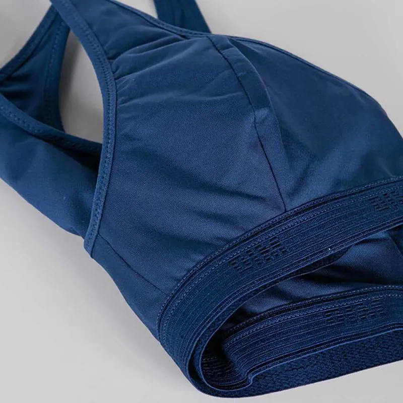 Brassière triangle Microfibre Sport Fille - Bleu Hussard-2