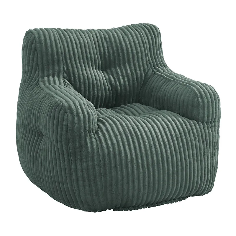 Fauteuil Luffy Velours cotelé en mousse Vert - 96x91x74cm-1