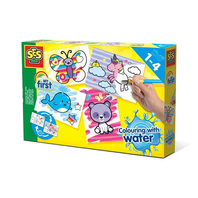 My First Coloriage à l'eau Animaux fant. 4pcs - 12m+-0