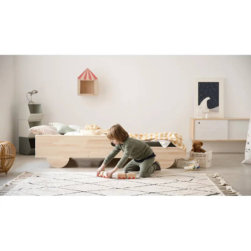 Lit pour voiture Montessori Bois - 45x93x200cm-1