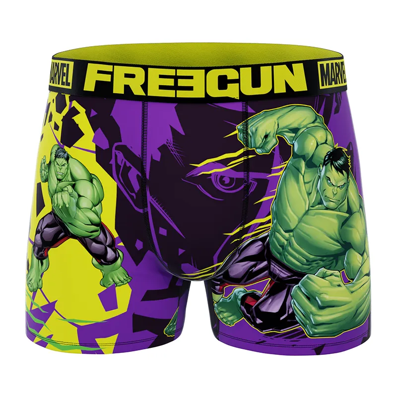 3 Boxers Homme Marvel - Orange/Jaune/Vert/Bleu-3