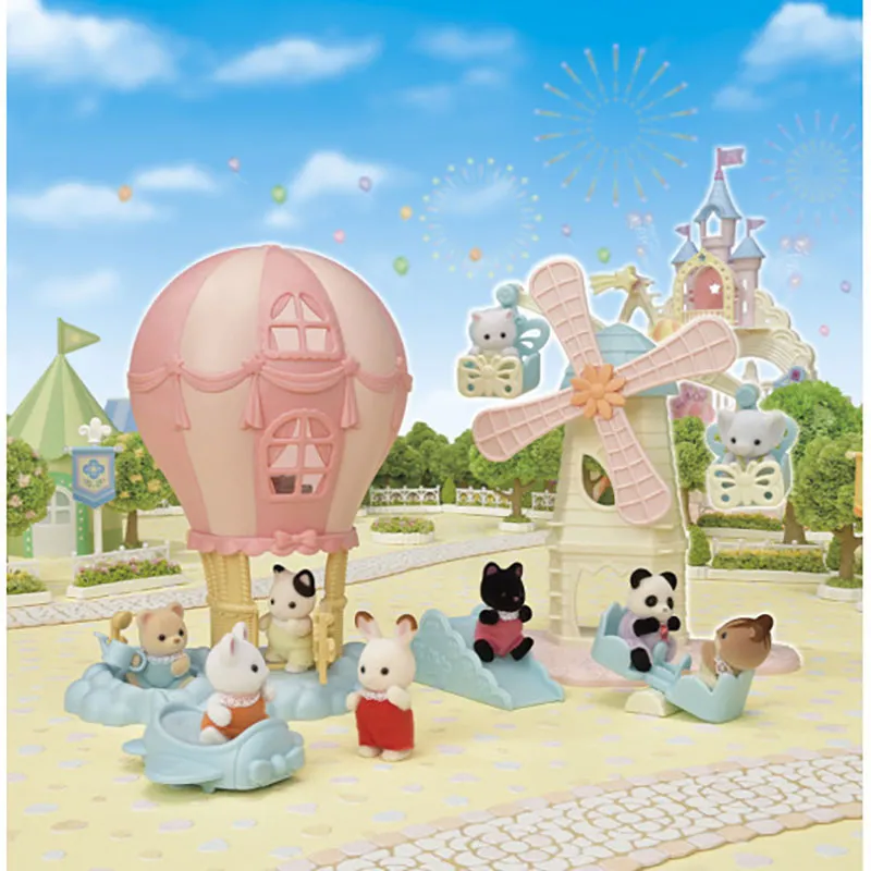 Montgolfière des bébés & bébé chat bicolore - 5pcs-5