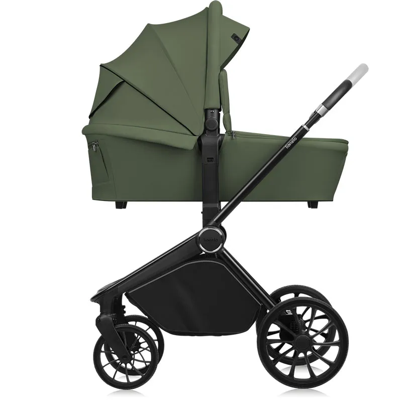 Duo Poussette Mika Plus + Nacelle Green Olive - 0m+-16