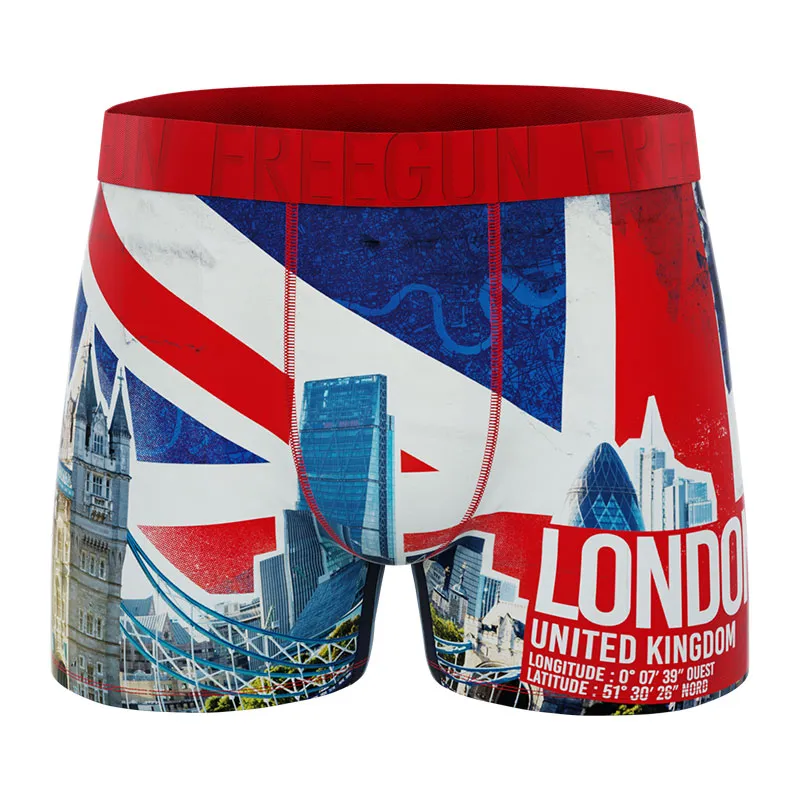 3 boxers homme Landscape - Bleu/Rouge/Blanc/Vert-7
