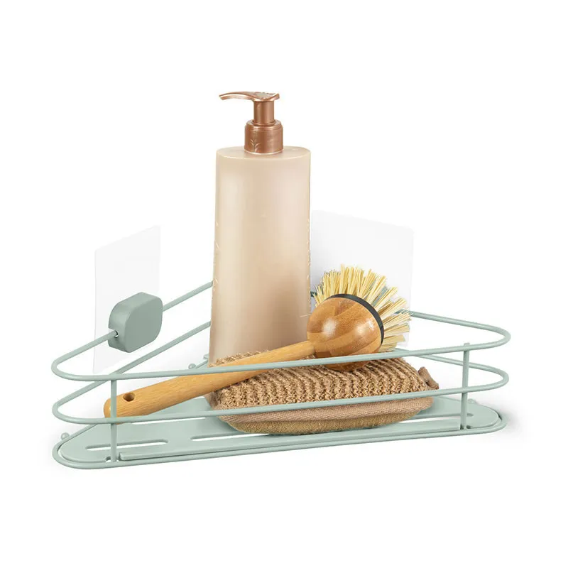 Étagère d'angle auto-adhésive Grena vert - 31,5x24x13cm-1