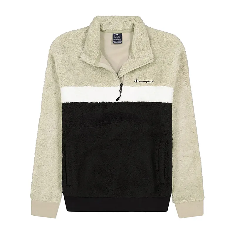 Sweat zippé Sherpa - Noir/Gris/Blanc-0