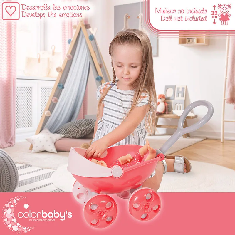 Poussette chariot pour poupée 2en1 - 18m+-5