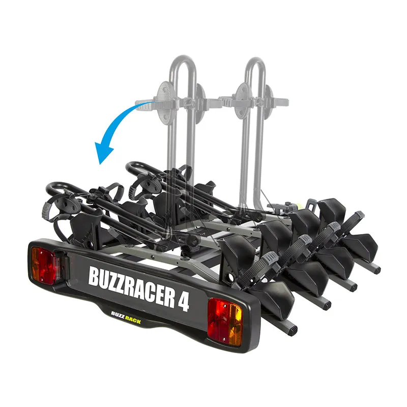 Porte-vélo sur attelage plateforme Buzzracer 4 - 4 vélos-2