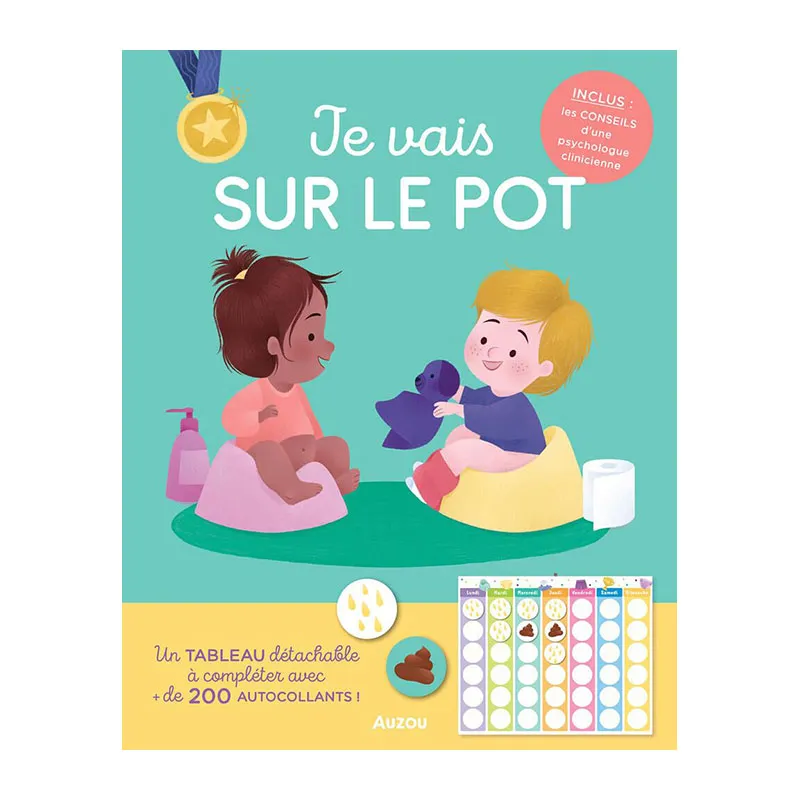 Calendrier d'autocollants Je vais sur le pot - 18m+-0