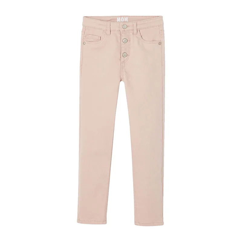 Pantalon Mom MorphologiK Fin fille - Rose Poudré-0