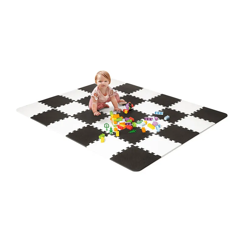Tapis puzzle mousse Luno Noir 150x180cm - 0m+-8