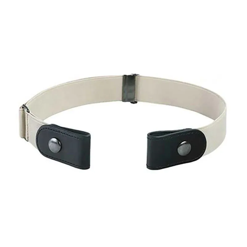 Ceinture élastique sans boucle Beige - 80/180x3,4cm-1