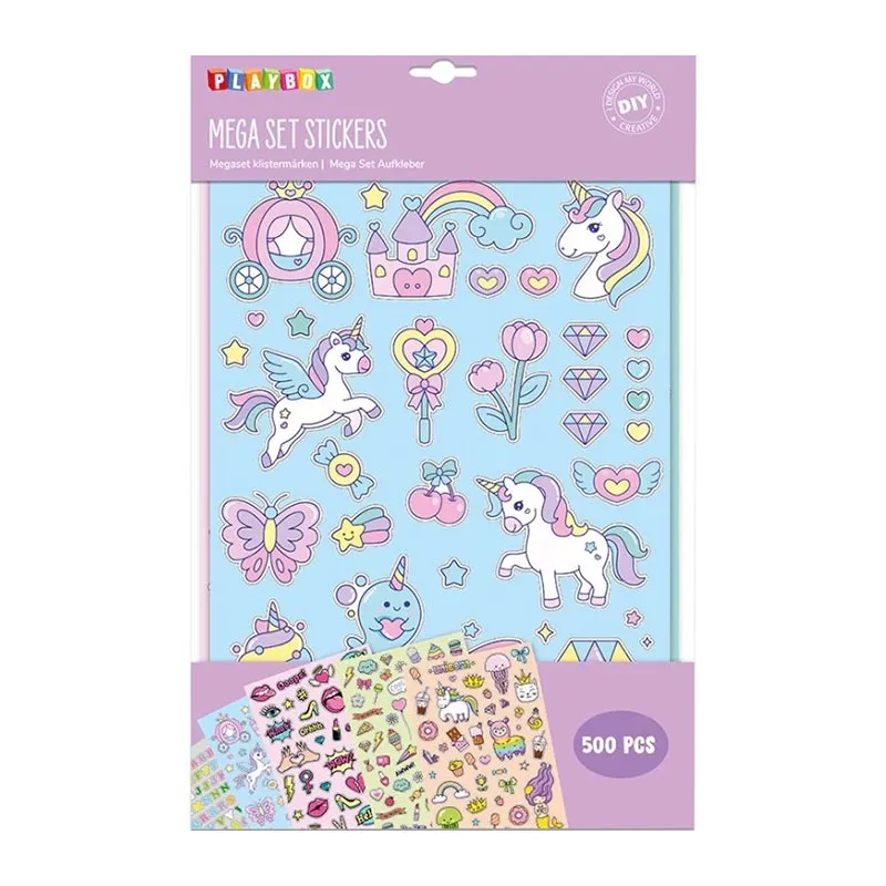 Stickers Licorne 500pcs - 36m+-0
