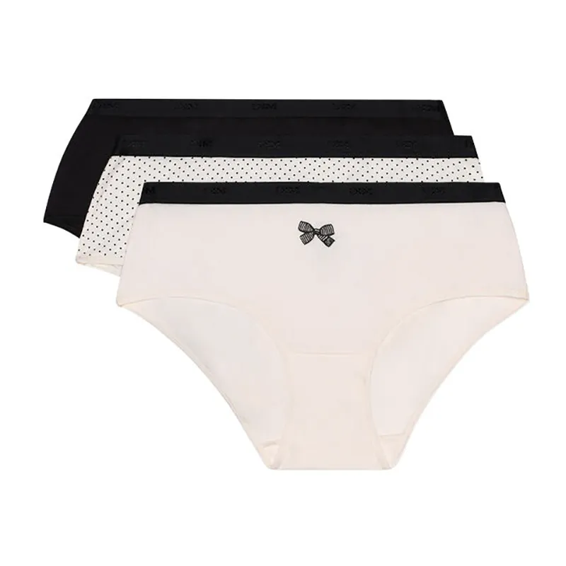3 Shorties Femme DIMPocket - Blanc/Noir-0