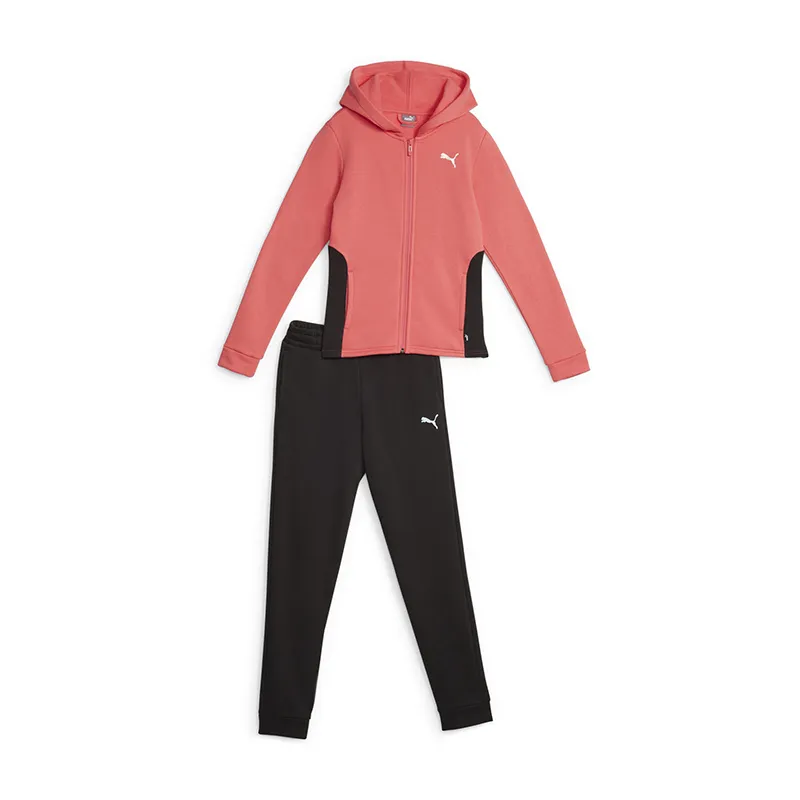 Suvêtement Veste + Jogging Fille Essential Puma - Rose/Noir-1